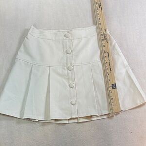 Le Lis White Button-Front Mini Skirt